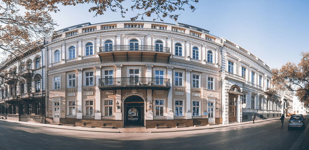 Hotel deversal in the historical center of odessa, ukraine