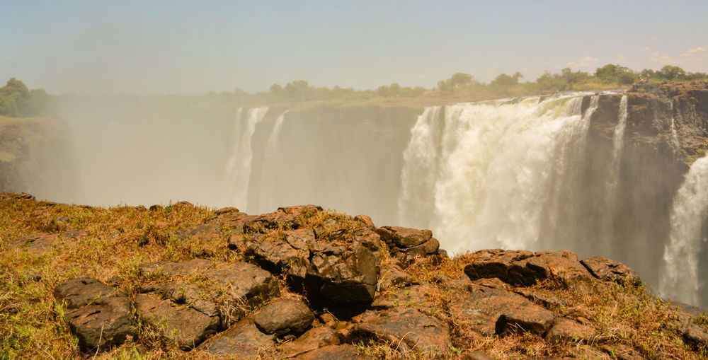 Victoria falls is a waterfall near the cities of victoria falls in zimbabwe and livingstone