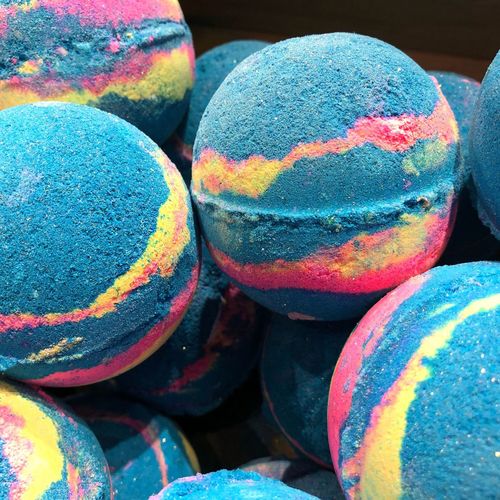 Full frame shot of bath bombs