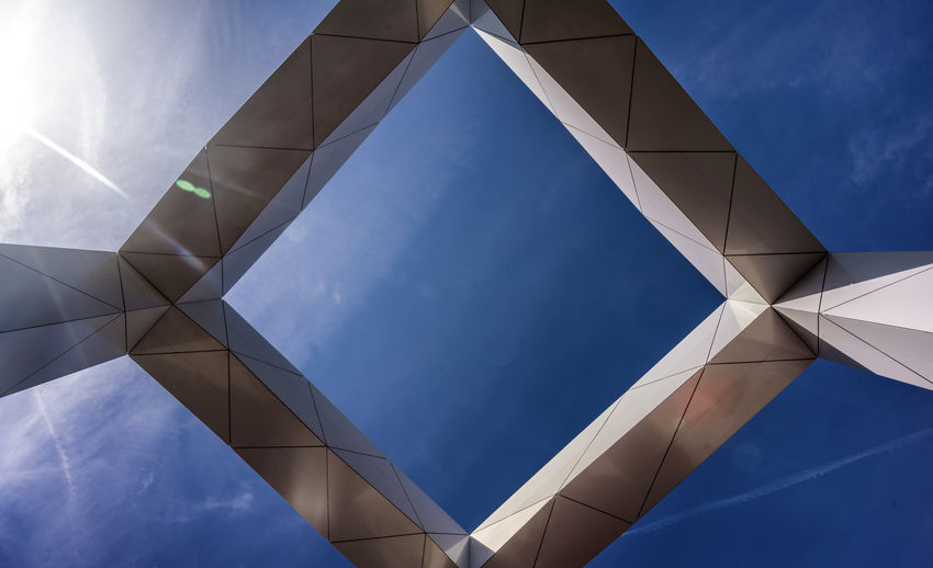 Structures Structure Blue Blue Sky Barcelona Catalunya Catalonia SPAIN