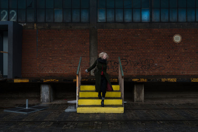 Adult Adults Only Brick Wall Brown Full Length Hamburg Night One Person One Senior Man Only Outdoors People Senior Adult Social Issues #urbanana: The Urban Playground