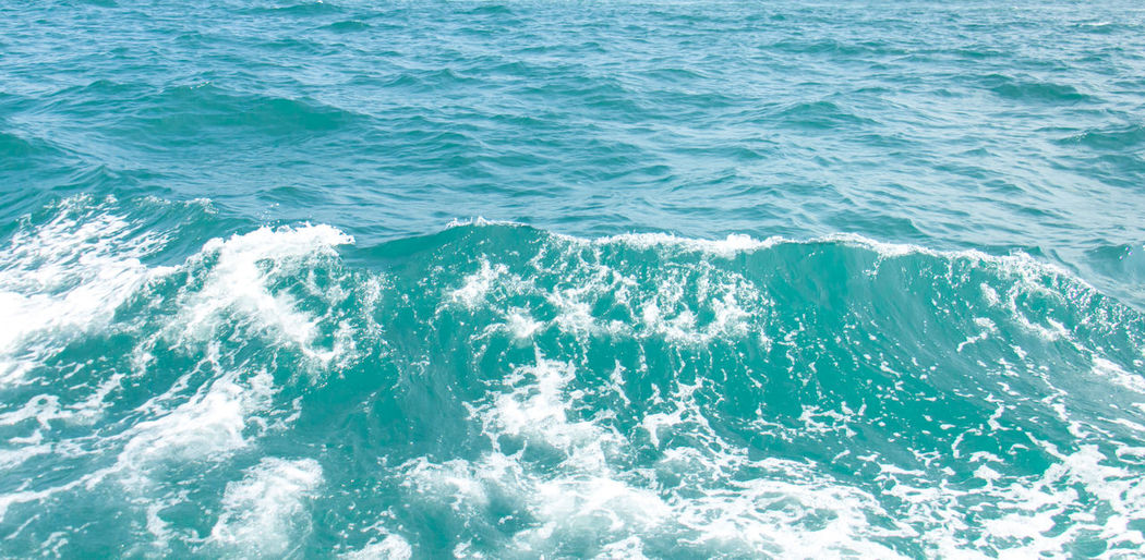 Sea water wave in aqua clean and clear.