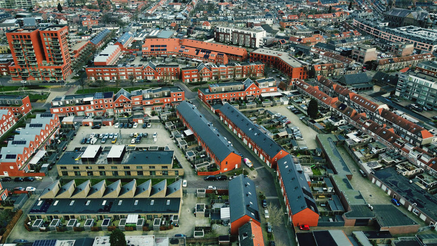 High angle view of cityscape