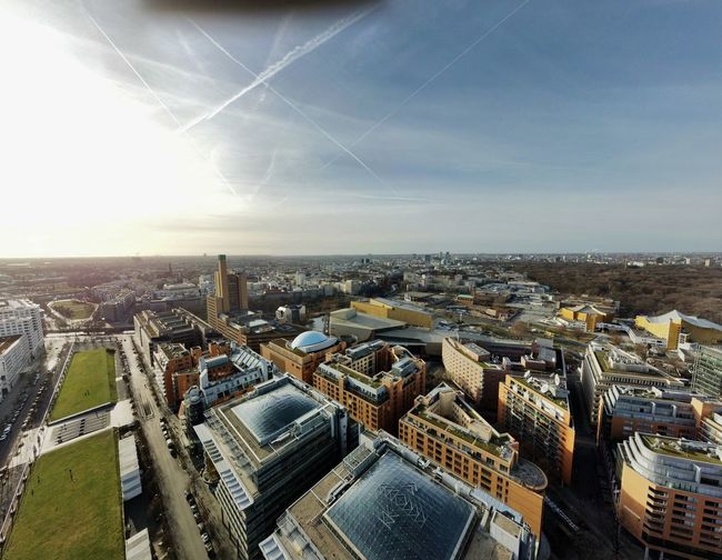 High angle view of cityscape