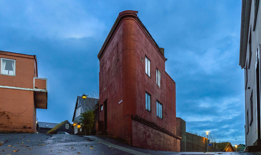 Low angle view of building against sky