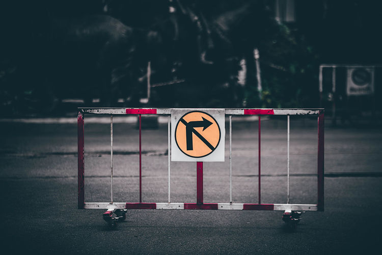 Road sign at roadside