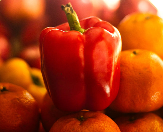 Close-up of red bell peppers