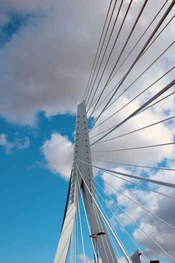 Low angle view of bridge against sky