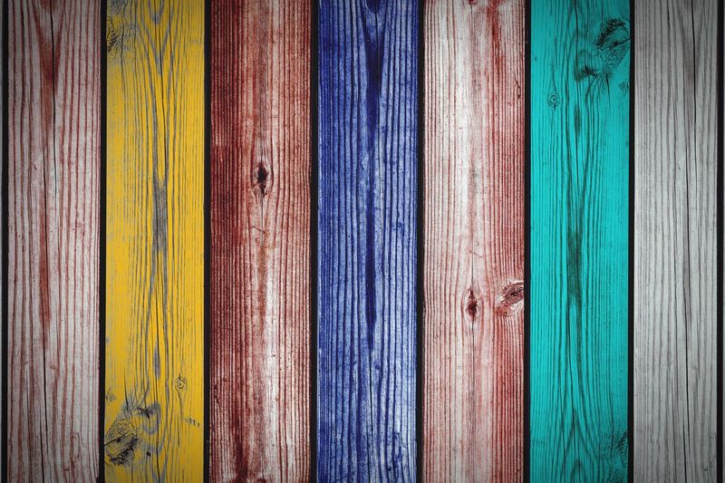 Full frame shot of multi colored wood