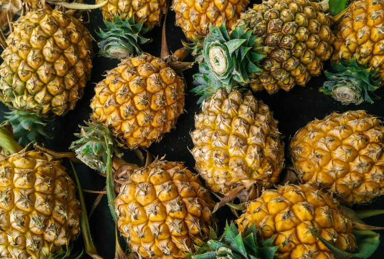 Full frame shot of pineapples for sale
