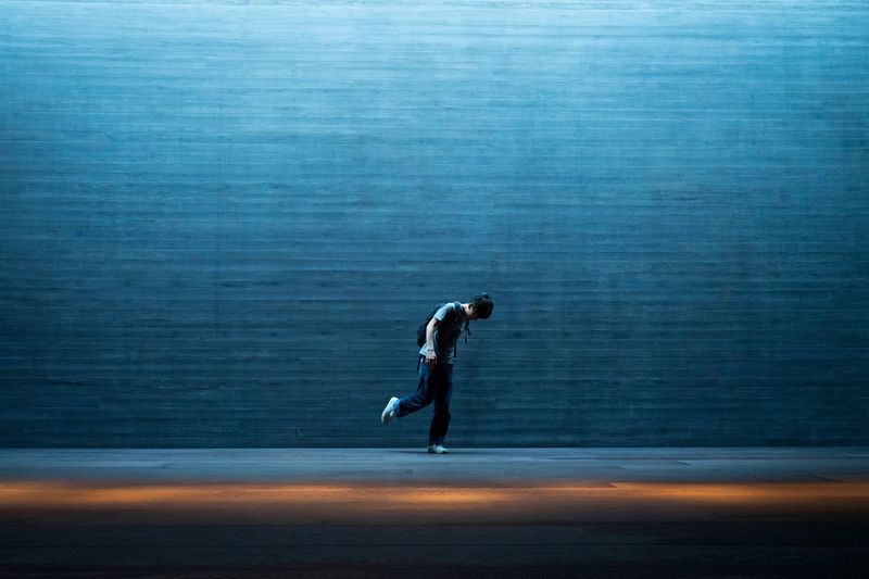 Underwater underwater photography Underwater Sagawa Museum Shiga,Japan Camera A7ii One Person Lifestyles Full Length Motion Day Real People Men Water Sea Blue