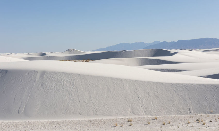 Expansive gypsum sand dunes in white sands national park