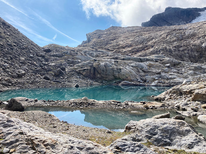 Scenic view of mountain against sky, ghiacciaio del basodino