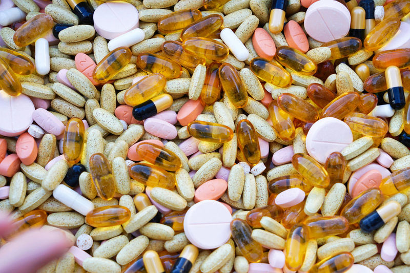 Full frame shot of pills
