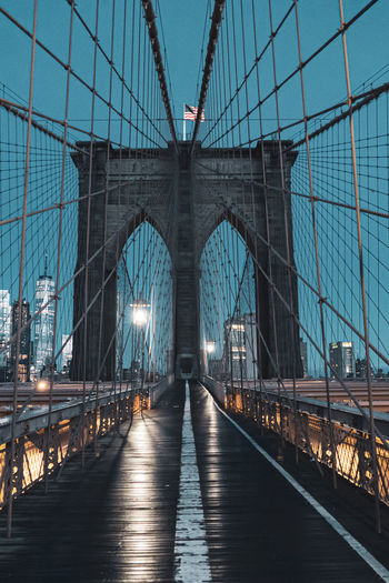 View of suspension bridge