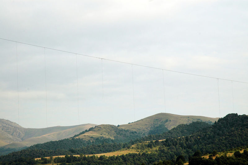 Hanging steel cables as anti aircraft  in the armenia azerbaijan war in nagorno karabakh