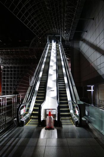 Escalator at subway station