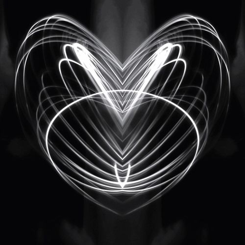Digital composite image of light painting