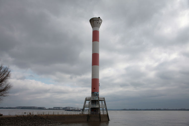 Low angle view of lighthouse against sky