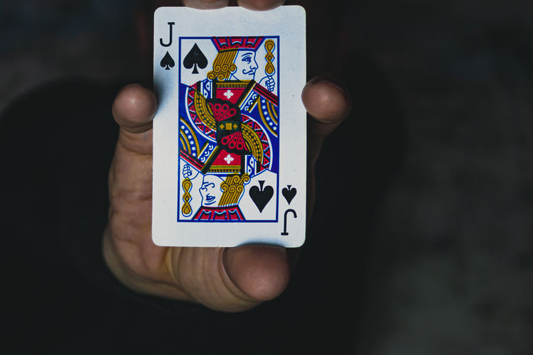 Close-up of person holding hands
