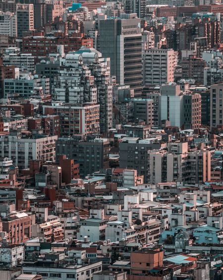 High angle view of cityscape