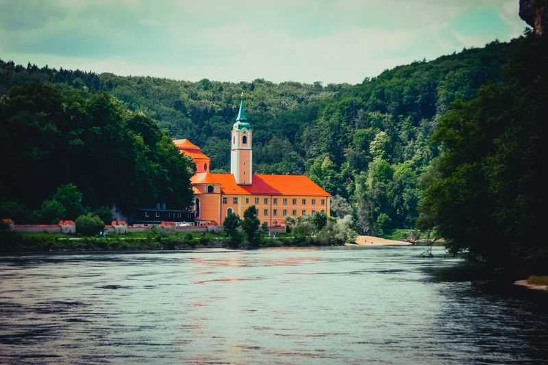 Weltenburg abbey by danube river
