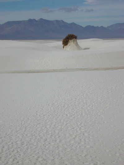 Scenic view of white sands national monument against sky