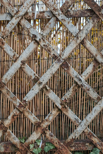 Full frame shot of rusty fence