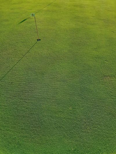 High angle view of field