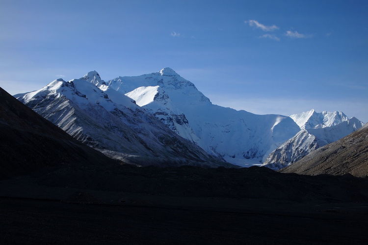 Everest mountain herself, shigatse tibet, free tibet