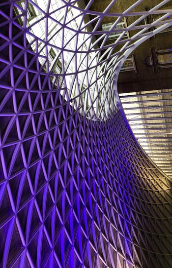 Low angle view of illuminated ceiling
