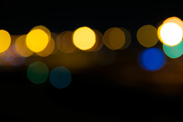 Defocused lights at night