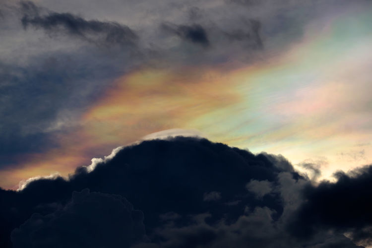 Low angle view of dramatic sky during sunset