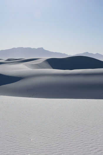Expansive gypsum sand dunes in white sands national park