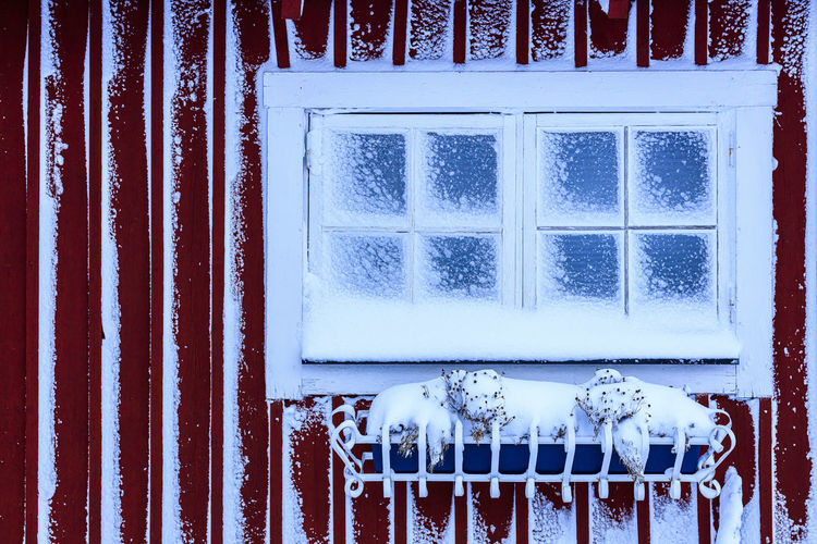 Window of house during winter