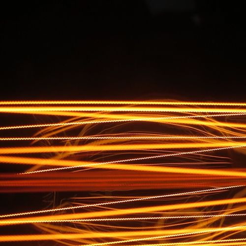 Abstract image of illuminated lights at night