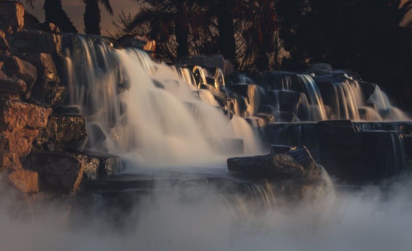 Panoramic view of waterfall