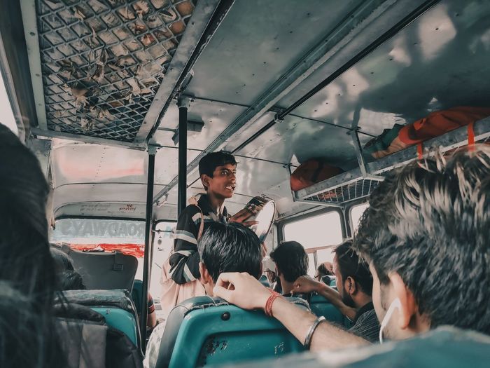Group of people in bus