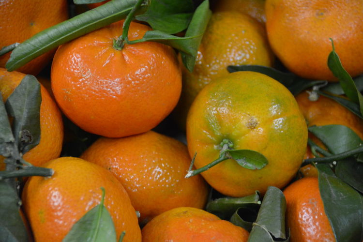 Full frame shot of clementines