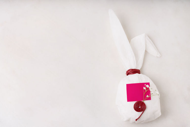 High angle view of text on white background