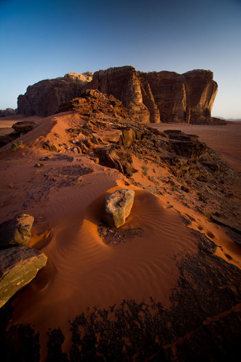Scenic view of desert against sky