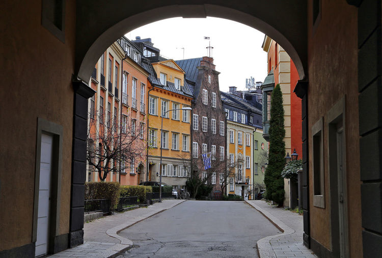 Stockholm ostermalm district with residential house, stockholm, sweden