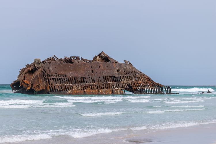 Cabo santa maria shipwreck, boa vista, cape verde islands