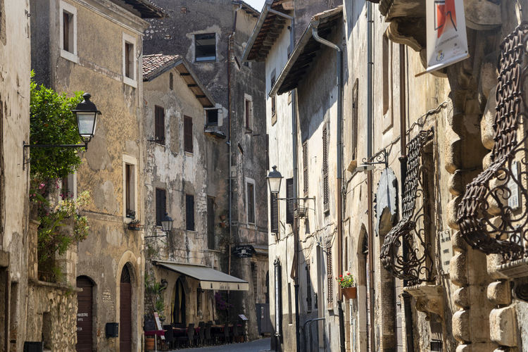 Low angle view of buildings in city