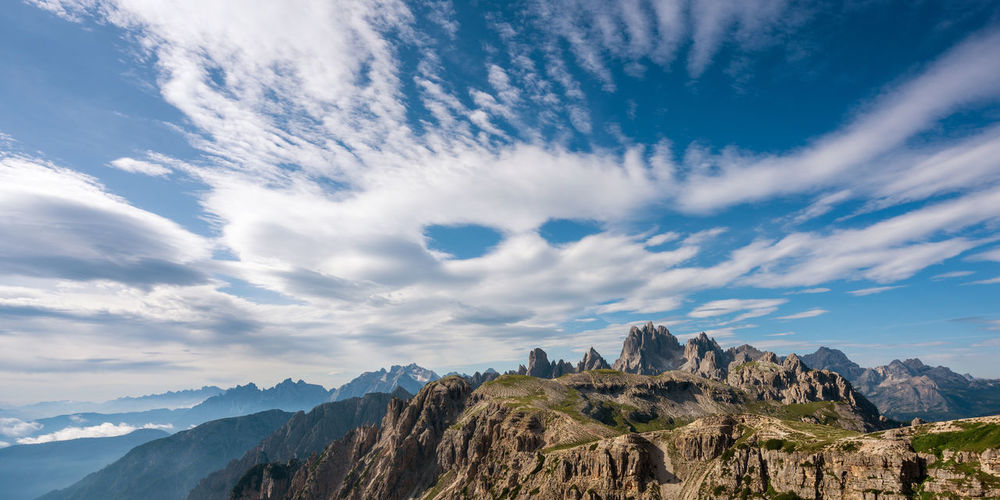 Panoramic view on dolomites, italy