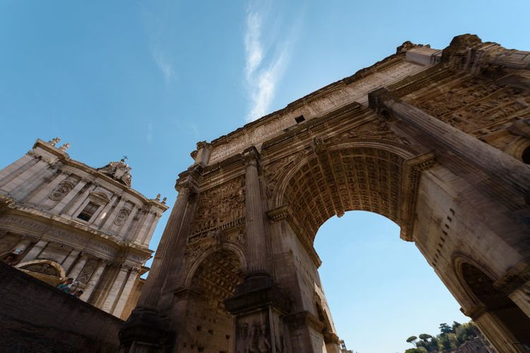 Low angle view of historical arch