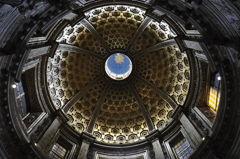 Low angle view of siena cathedral cupola