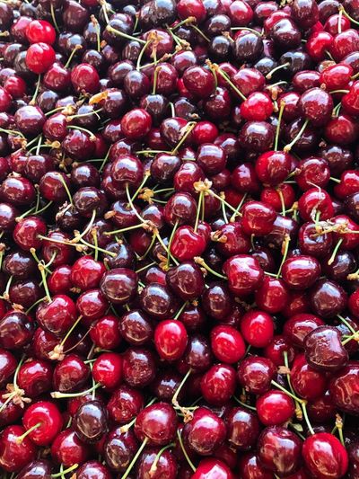 Full frame shot of cherries