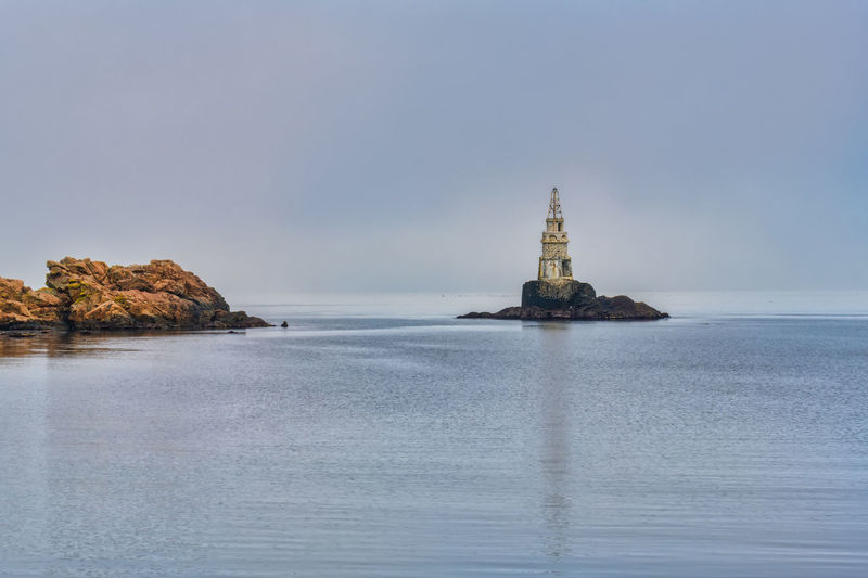 The lighthouse in the sea