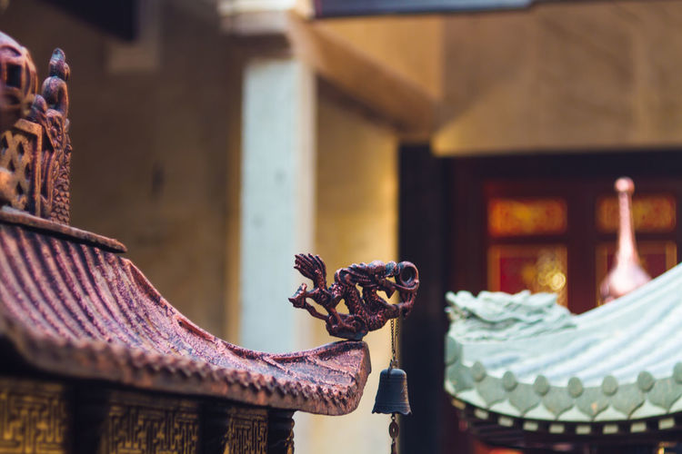 Bell on roof at chinese temple
